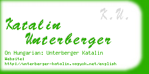 katalin unterberger business card
